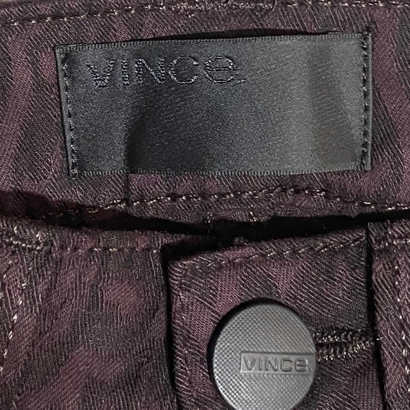 Vince Skinny Stretch Textured Mulberry Pants 24 - Picture 6 of 6